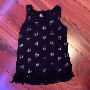 Tank Top with Silver Elephants